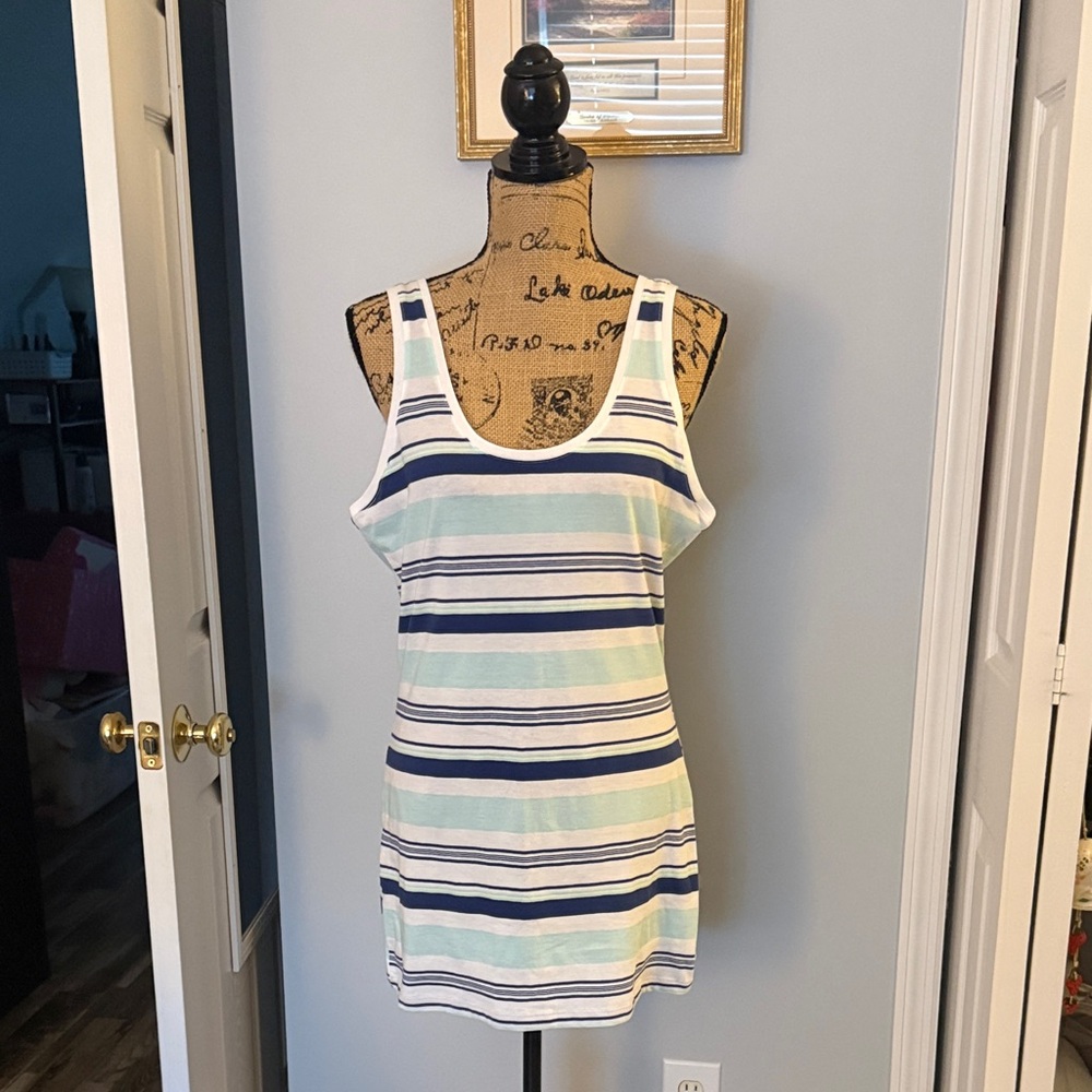 Striped Sleeveless coverup